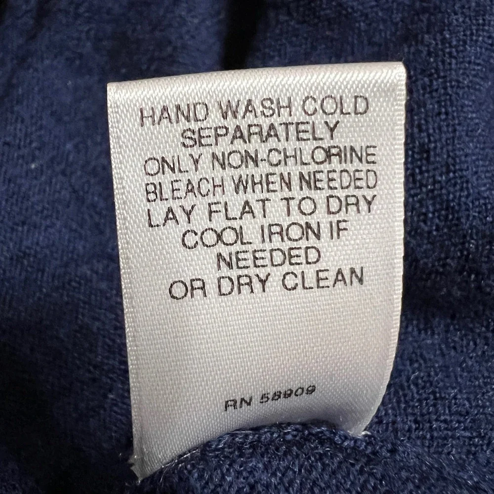 Turnbury Mens Navy‎ Blue V Neck 100% Extra Fine Merino Wool Sweater XLT